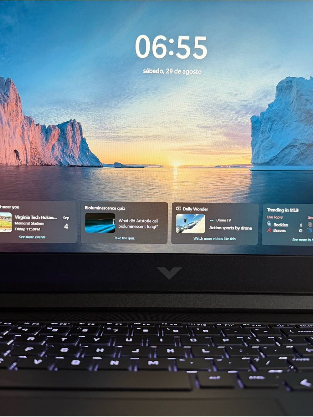 15.6" Black Laptop with Backlit Keyboard